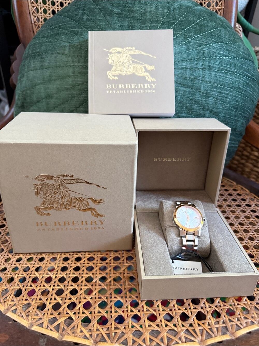 Burberry BU9105 Two-Tone Rose Gold Stainless Steel Ladies Watch